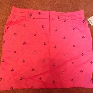 brand new British Khaki pink skirt navy anchors